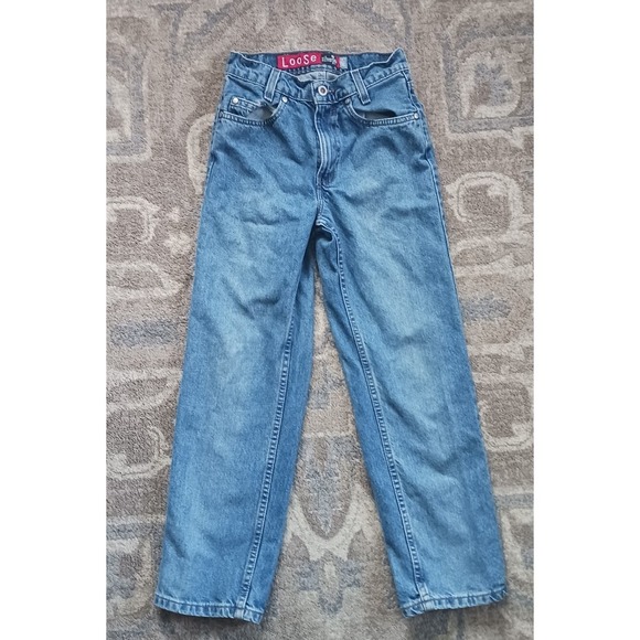 VTG 90s Levi's Jeans Kids 12 22" Darkwash Silver Tab   Waist Retro USA Made - Picture 1 of 12